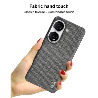 For Asus Zenfone 9 / Zenfone10 5G imak Ruiyi Series Cloth Texture PU + PC Phone Case(Light Grey)