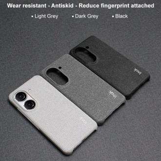 For Asus Zenfone 9 / Zenfone10 5G imak Ruiyi Series Cloth Texture PU + PC Phone Case(Light Grey)