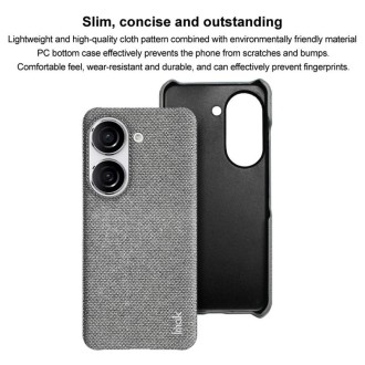 For Asus Zenfone 9 / Zenfone10 5G imak Ruiyi Series Cloth Texture PU + PC Phone Case(Light Grey)