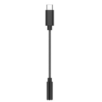 TA11-R1 USB-C / Type-C Male to 3.5mm Audio Female TPE Braid Earphone Adapter (Black)