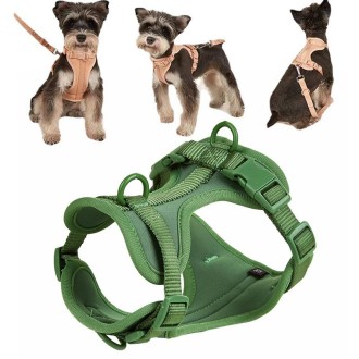 Pet PVC Strap Macaron Color Dog Chest Strap, Size: M(Green)