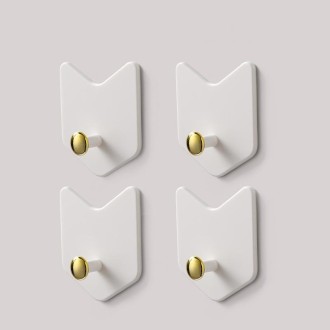 4 PCS / Set JM066 Arrow-shaped Sticky Hook Behind Door Wall Seamless Hook(White)