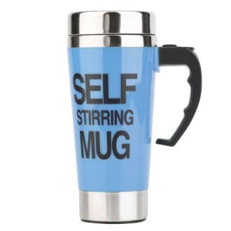 FX-589 400ml 304 Stainless Steel Automatic Stirring Coffee Cup(Blue)