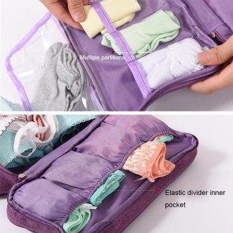 RH901 Portable Travel Underwear Bra Packaging Storage Bag(Blue)