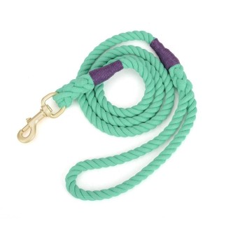 Pet Traction Rope Hand Knitted Cotton Dog Leash(Light Green)