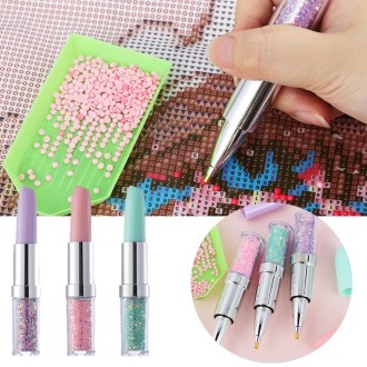 Lipstick Styling 5D Diamonds Painting Pens Embroidery Sewing Accessories(Random Color)