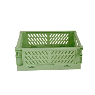 Student Desktop Organizer Folding Plastic Storage Box, Size: Small (Green)