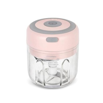 ZM-14 Household Mini Wireless Electric Garlic Masher, Colour: Pink Glass 300ml