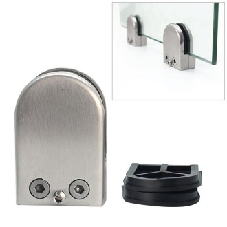 9-14mm Flat Bottom Matte Polished  304 Stainless Steel Fixed Clip Railing Glass Wood Layer Board Clamp Bracket