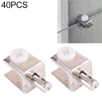 40 PCS Zinc Alloy Bright Fixed Bracket Connection Expansion Glass Fixing Clamp