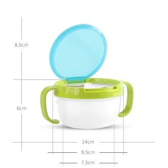 Baby Snacks Bowl Children Kids Food Storage Dishes Anti Spill 360 Rotate Baby Solid Feeding Plate Tableware Baby Feeding Stuff(W