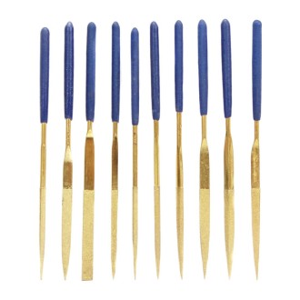 JF-170407 10 in 1 3x140mm Gold Plating Files Group Tool Set(Gold)