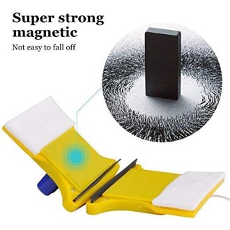 Magnetic Double-Sided Glass Cleaner (Blue+Yellow)