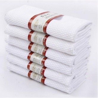 3 PCSKitchen Glass Window Soft Fiber Clean Towel 30 x 40 cm, Colour:White