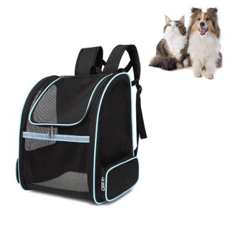 Full Net Breathable Pet Backpack For Easy Going Out Pet Backpack(Black)