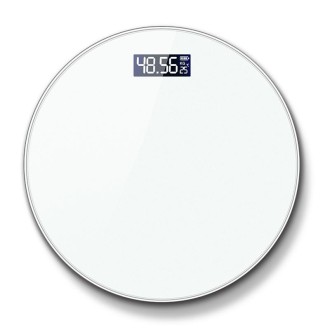 LCD Display Electronic Scale Household Weighing Health Scale Charging Model(White)