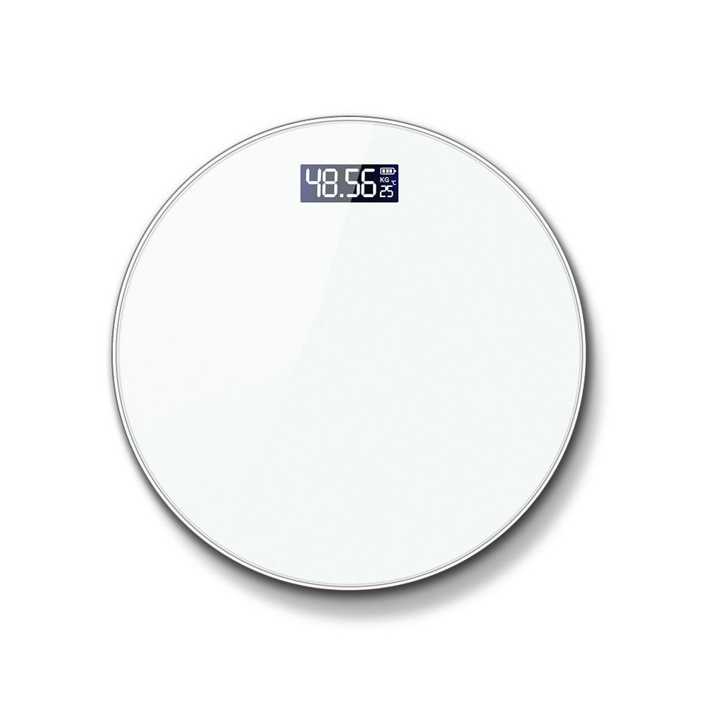 LCD Display Electronic Scale Household Weighing Health Scale Charging Model(White)