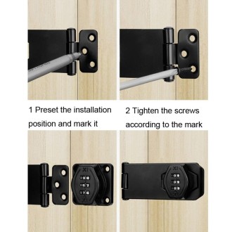 Screw Installation Cabinet Door Combination Lock Anti-Theft Drawer Lock, Style: Three Hole 4 inch Silver