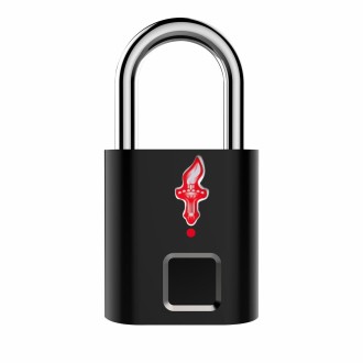 P16 5V Micro USB Charging Semiconductor Fingerprint Sensing TSA Padlock(Black)