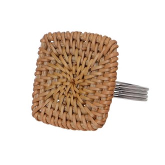 Retro Handmade Rattan Weave Napkin Buckle Western Dining Table Napkin Ring 6658