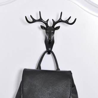 European-Style Rural Pendant Deer Head Wall Hanging Clothes Hook, Random Color Delivery