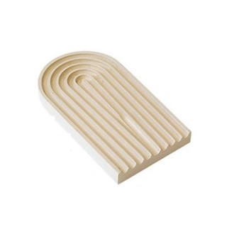 Water Ripple Cutting Board Afternoon Tea Snack Plate Photo Props Small (Beige)