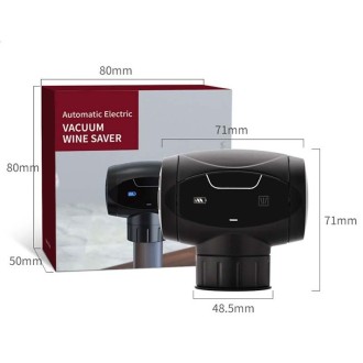 Power Reminder ABS Electric Red Wine Freshness Stopper Vacuum Stopper(Black)