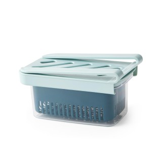 TM20004 Refrigerator Fresh-Keeping Drain Box Kitchen Transparent Storage Box, Specification: Drawable Drainable Sealing Box(Rand