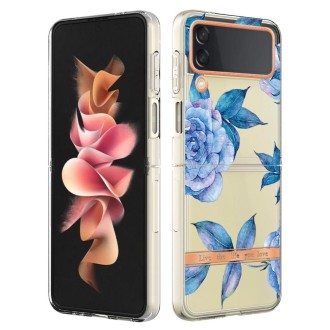 For Samsung Galaxy Z Flip4 Flowers and Plants Series IMD TPU Phone Case(Orchid Peony)