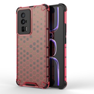 For Xiaomi Redmi K60 / K60 Pro Shockproof Honeycomb Phone Case(Red)