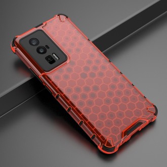 For Xiaomi Redmi K60 / K60 Pro Shockproof Honeycomb Phone Case(Red)