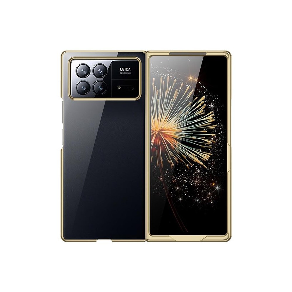 For Xiaomi Mix Fold 3 Full Coverage Electroplate PC Transparent Phone Case(Gold)