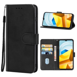 For Xiaomi Poco M5 Leather Phone Case(Black)