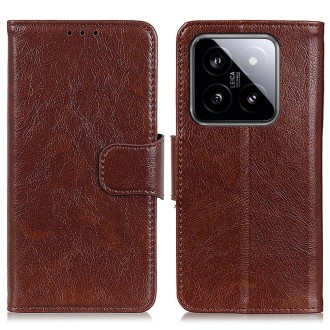 For Xiaomi 14 Pro Nappa Texture Horizontal Flip Leather Phone Case(Brown)