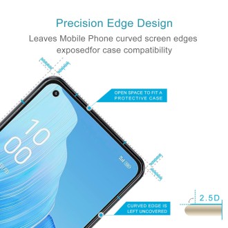 For OPPO Reno9 A 50pcs 0.26mm 9H 2.5D Tempered Glass Film