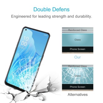 For OPPO Reno9 A 50pcs 0.26mm 9H 2.5D Tempered Glass Film