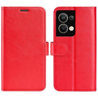 For OPPO Reno9 Pro+ R64 Texture Horizontal Flip Leather Phone Case(Red)