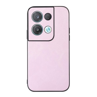 For OPPO Reno8 Pro+ 5G China / 8 Pro 5G Foreign Cowhide Texture PU Phone Case(Pink)