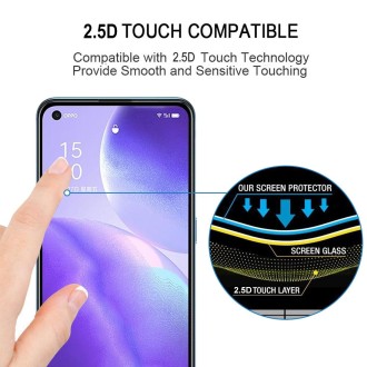 For OPPO Reno5 5G / 4G Full Glue Full Screen Tempered Glass Film