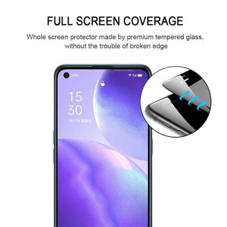 For OPPO Reno5 5G / 4G Full Glue Full Screen Tempered Glass Film