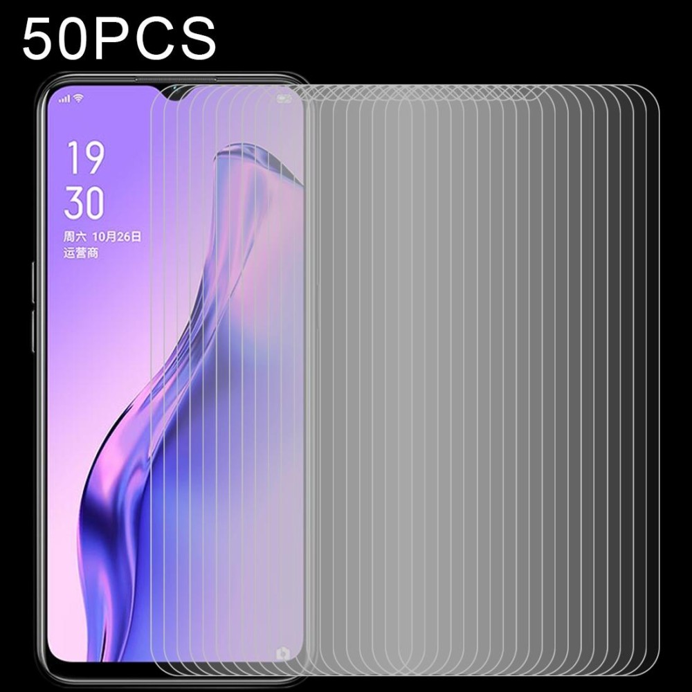 For OPPO A31 (2020) 50 PCS 0.26mm 9H 2.5D Tempered Glass Film