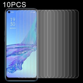 For OPPO A53 10 PCS 0.26mm 9H 2.5D Tempered Glass Film