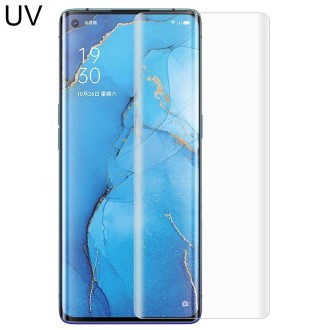 For OPPO Reno3 Pro UV Liquid Curved Full Glue Tempered Glass Film