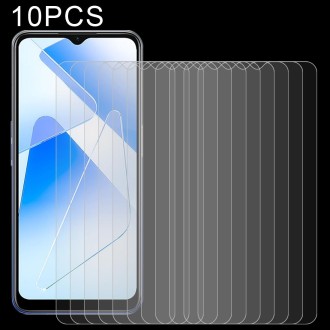 For OPPO A55 5G 10 PCS 0.26mm 9H Surface Hardness 2.5D Explosion-proof Tempered Glass Non-full Screen Film