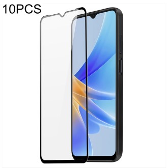 For OPPO A17 4G 10pcs DUX DUCIS 0.33mm 9H Medium Alumina HD Full Screen Tempered Glass Film