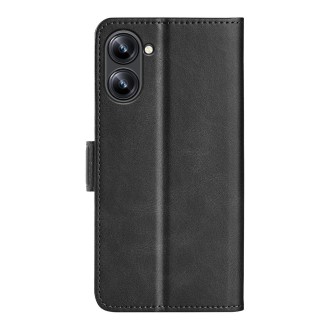 For Realme 10 4G Dual-side Magnetic Buckle Horizontal Flip Leather Phone Case(Black)