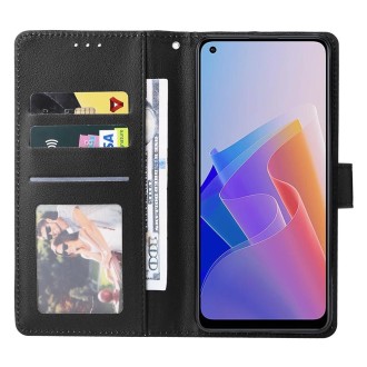 For OPPO A96 5G / Reno7 Z / Reno8 Z Multifunctional 3 Card Slots Leather Phone Case(Black)