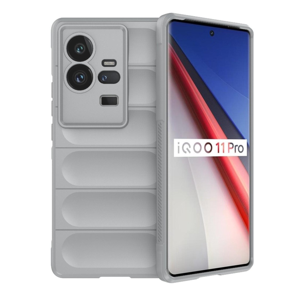 For vivo iQOO 11 Pro 5G Magic Shield TPU + Flannel Phone Case(Grey)