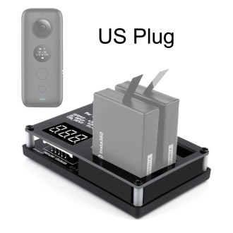 Micro USB Triple Battery Charger for Insta360 ONE X Panoramic Camera(Us Plug)