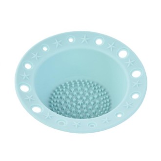 Beauty Tools Silicone Brush Tray Makeup Brush Special Cleaning Bowl(Blue)